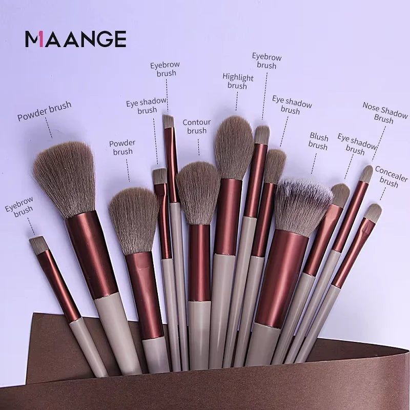 Conjunto de pincéis de maquiagem profissional Candy Color com 8 peças